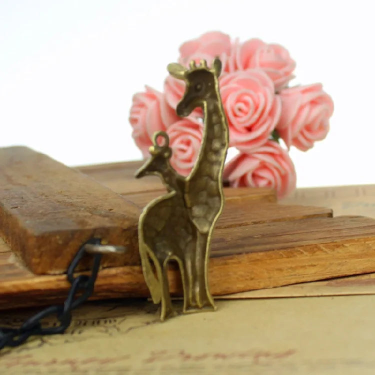 55x20MM Antique Silver Zinc Alloy Giraffes Charm Pendant for DIY Necklace Bracelet Jewelry Making