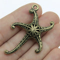 45x43mm 6.7g Multicolor Zinc Alloy Hollow Starfish Charm Pendant for Ocean Theme Jewelry Making