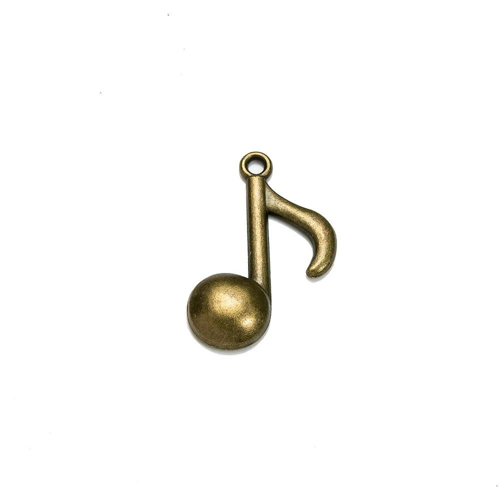 27x17MM Antique Silver Zinc Alloy Music Note Charm Pendant for DIY Necklace Bracelet Jewelry Making