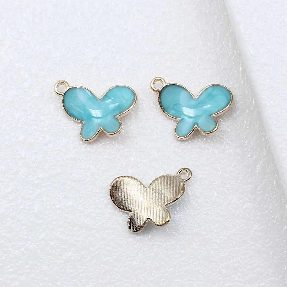 14x18mm 0.89g Multicolor Zinc Alloy Butterfly charm pendant for DIY necklace bracelet earring making