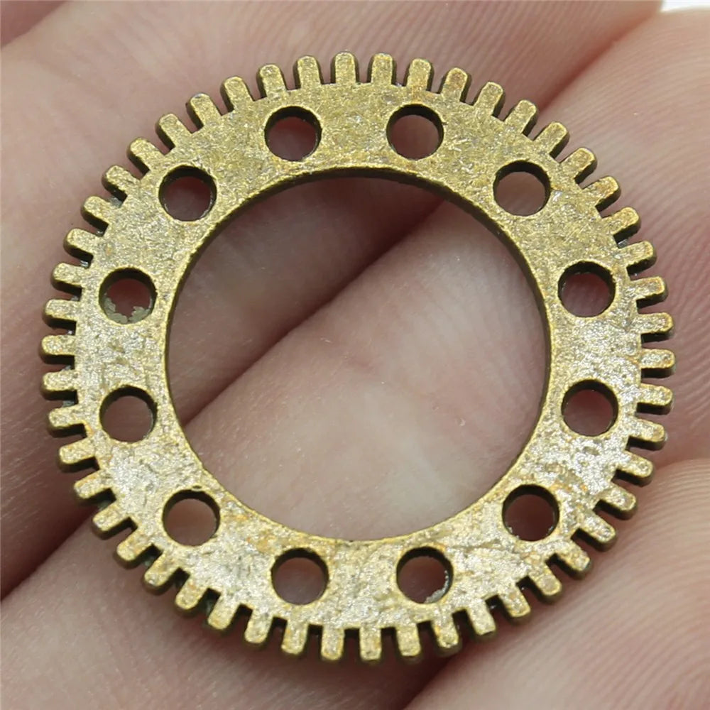 25mm 3g Multicolor Zinc Alloy Gear Charm Pendant for DIY Steampunk Jewelry Making