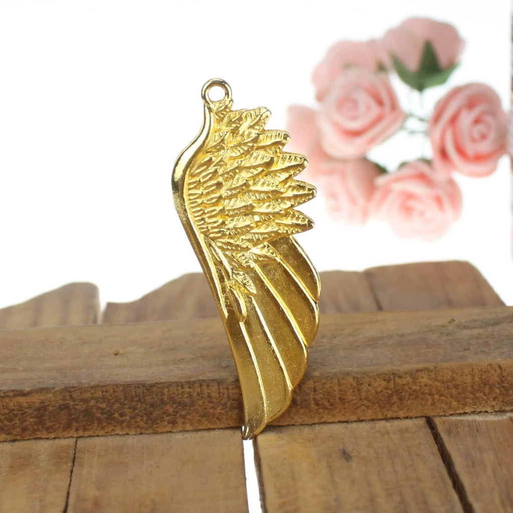 58x22MM Zinc Alloy Wing Feather Charm Pendant for DIY Necklace Bracelet Jewelry Making