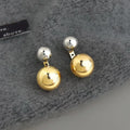 Convertible Two Tone Eco-Friendly Copper Geometric Round Bean Drop Earrings