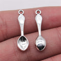 7x26mm 0.7g Multicolor Zinc Alloy Spoon Charm Pendant for Food Theme Bracelet Necklace Making