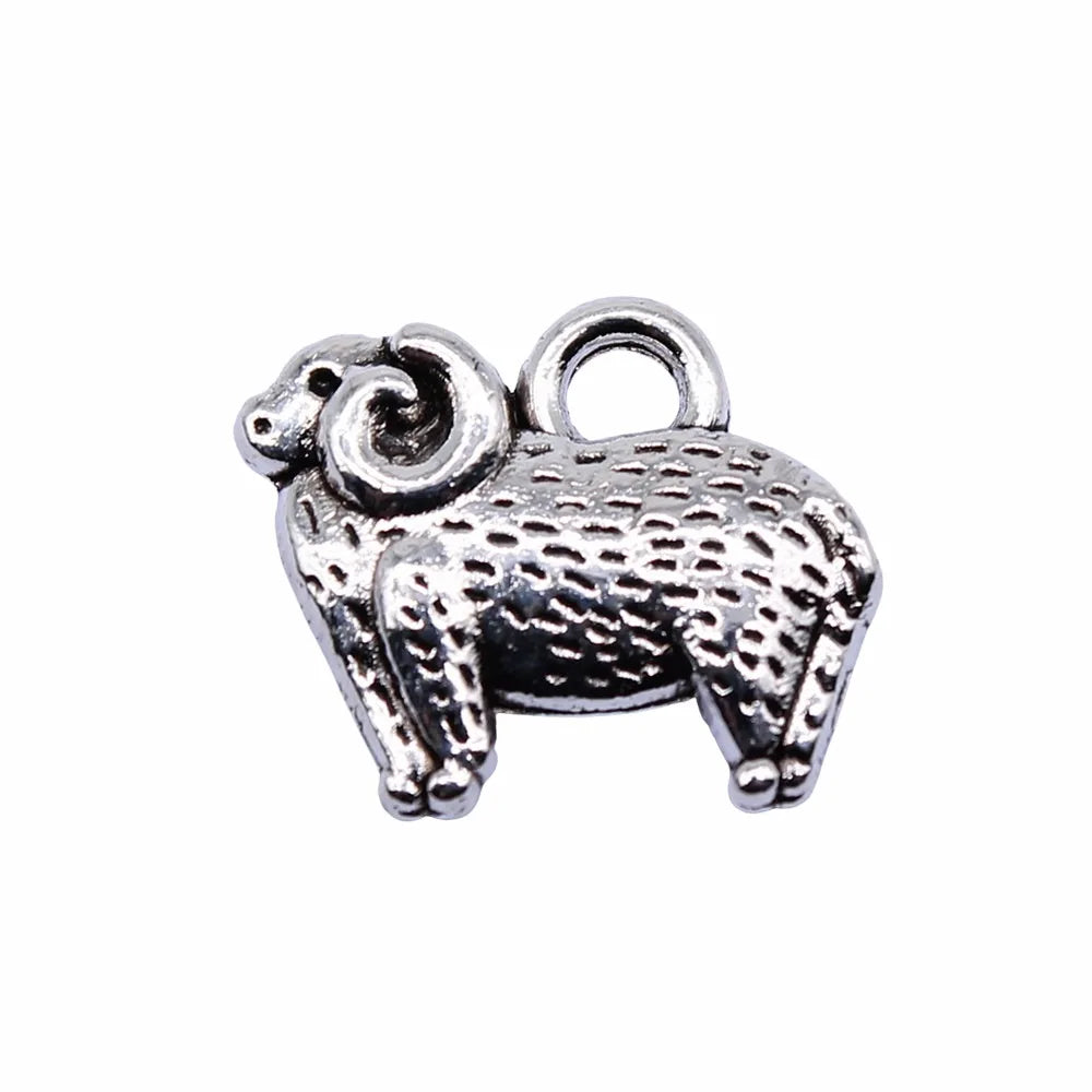 14x11mm 1.1g Antique Silver Zinc Alloy Sheep Charm Pendant for DIY Bracelet Necklace Jewelry Making
