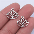 16x14mm 0.6g Multicolor Zinc Alloy Lotus Flower Charm Pendant for DIY Necklace Bracelet Making