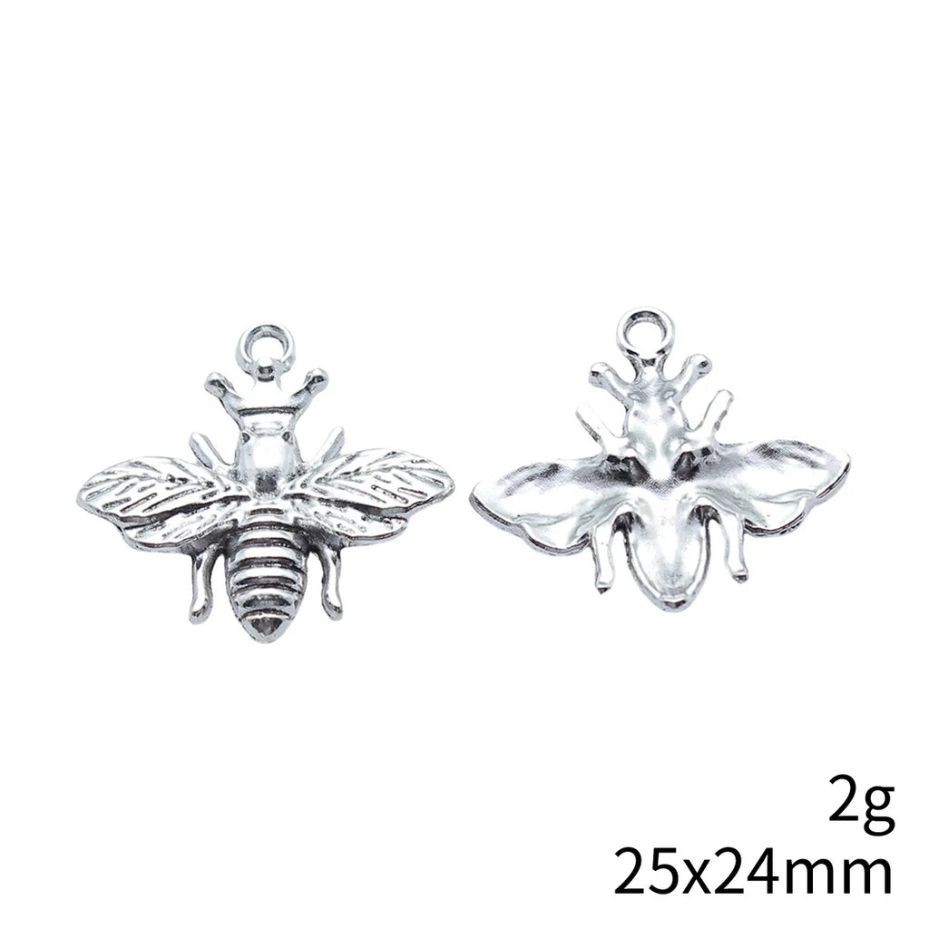25x24mm 2g Multicolor Zinc Alloy Crown Bee Charm Pendant for DIY Necklace Bracelet Jewelry