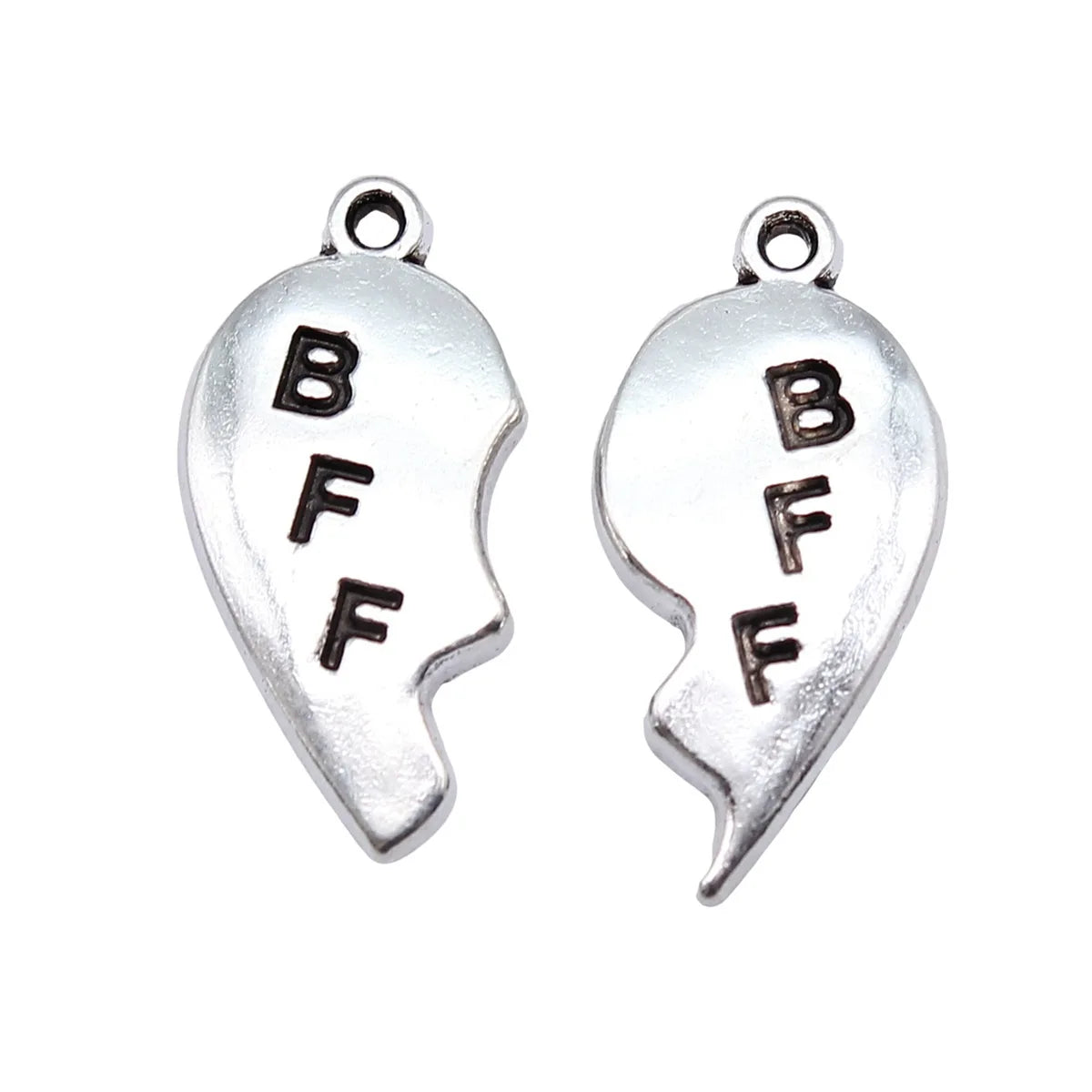 23x12mm 2.6g Antique Silver Zinc Alloy BFF Puzzle charm pendant for friendship necklace making