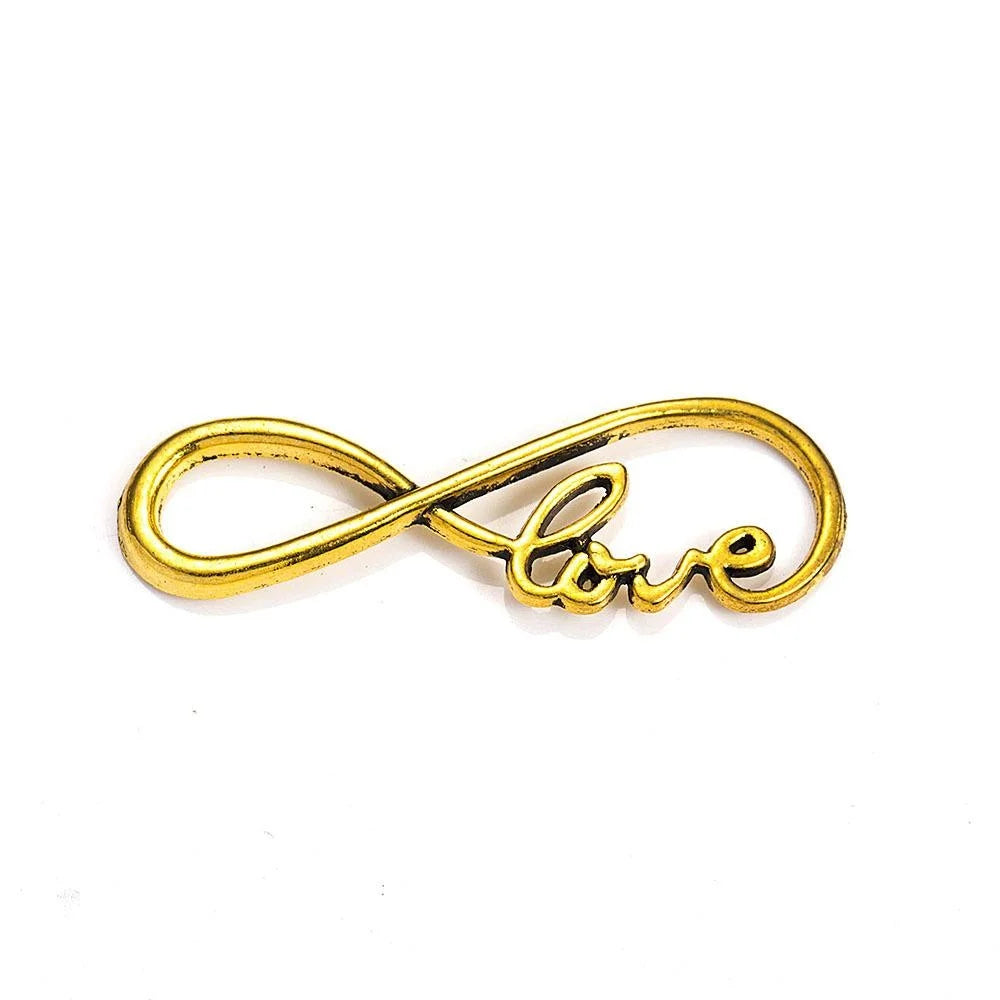 38x14MM Zinc Alloy Letter Charm Pendant for DIY Necklace Bracelet Jewelry Making