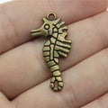 31x16mm 3g Multicolor Zinc Alloy Seahorse Charm Pendant for DIY Ocean Theme Jewelry Making