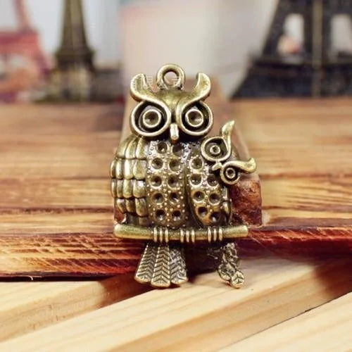 44x27MM Antique Silver Zinc Alloy Owl Charm Pendant for DIY Necklace Bracelet Jewelry Making