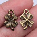 17mm 0.8g Multicolor Zinc Alloy Four Leaf Clover Charm Pendant for Bracelet Necklace Making