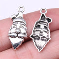 27x13mm 1.4g Antique Silver Zinc Alloy Santa Claus Charm Pendant for DIY Christmas Jewelry Making
