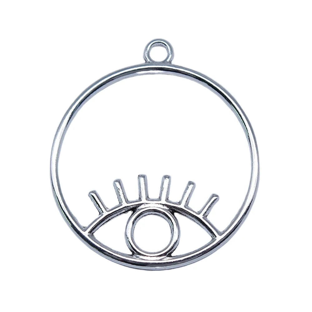30x33mm 2.1g Multicolor Zinc Alloy Hollow Eye charm pendant for DIY necklace bracelet jewelry making