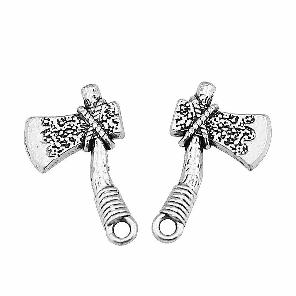 22x14mm 1.3g Antique Silver Zinc Alloy Axe Charm Pendant for DIY Bracelet Necklace Jewelry Making
