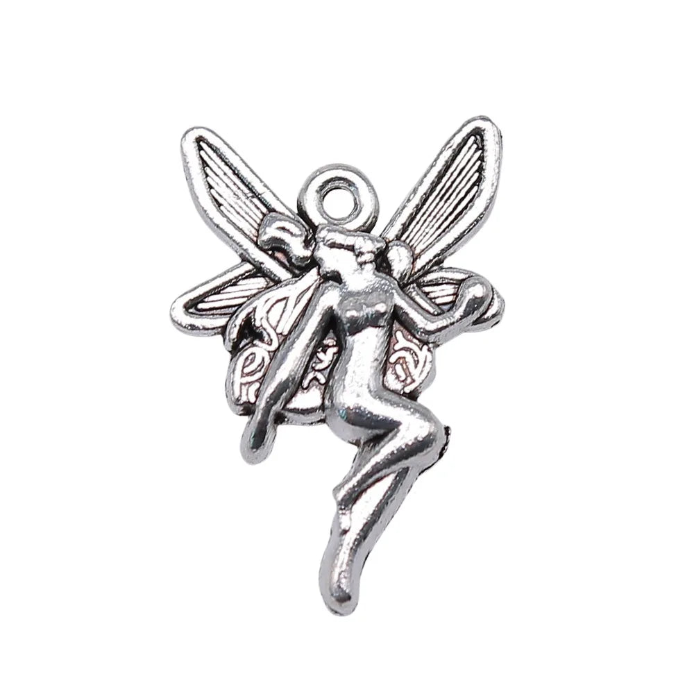15x21mm 1g Multicolor Zinc Alloy Angel Figure Charm Pendant for DIY Necklace Bracelet Making
