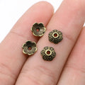 7x7mm 0.3g Multi-Color Zinc Alloy Flower Bead Caps for DIY Bracelet Necklace Jewelry Making