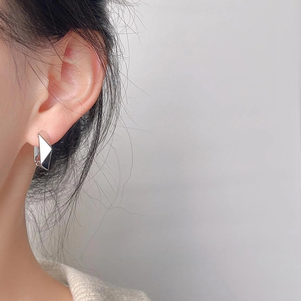 14K Gold Plated Copper Geometric Square Drop Earrings For Women, Irregular Minimalist Office Jewelry