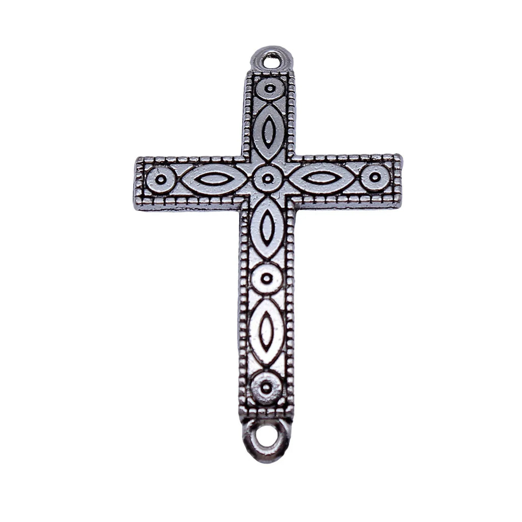 43x26mm 4.7g Antique Silver Zinc Alloy Cross Connector Charm for DIY Necklace Bracelet Jewelry
