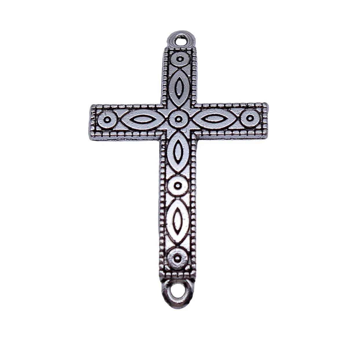 43x26mm 4.7g Antique Silver Zinc Alloy Cross Connector Charm for DIY Necklace Bracelet Jewelry