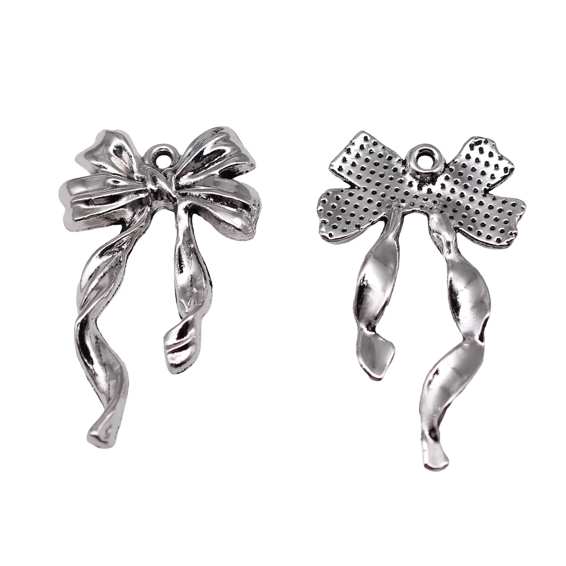 30x18mm 2.8g Zinc Alloy Bow Butterfly Charm Pendant Jewelry Findings for DIY Princess Style Accessories