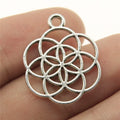 25x20mm 1.4g Multicolor Zinc Alloy Small Geometric Flower Charm Pendant for DIY Jewelry Making