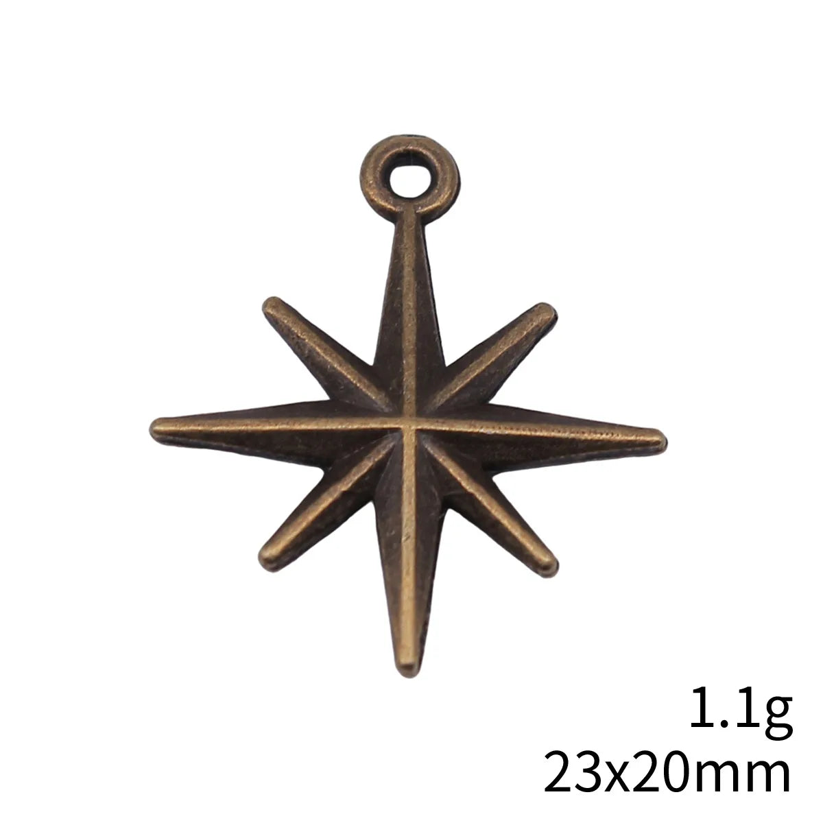 23x20mm 1.1g Multicolor Zinc Alloy Starburst Charm Pendant for DIY Necklace Bracelet Jewelry