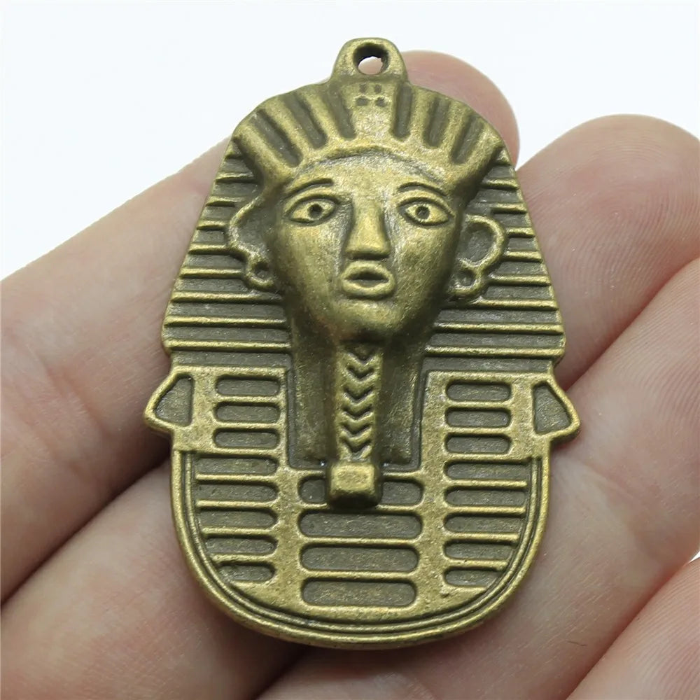 50x35mm 9.6g Multicolor Zinc Alloy Egyptian Cleopatra Charm Pendant for DIY Necklace Making