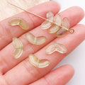 Gradient Pink Glass Tulip Petal Loose Beads for DIY Earrings Hairpins Bracelets