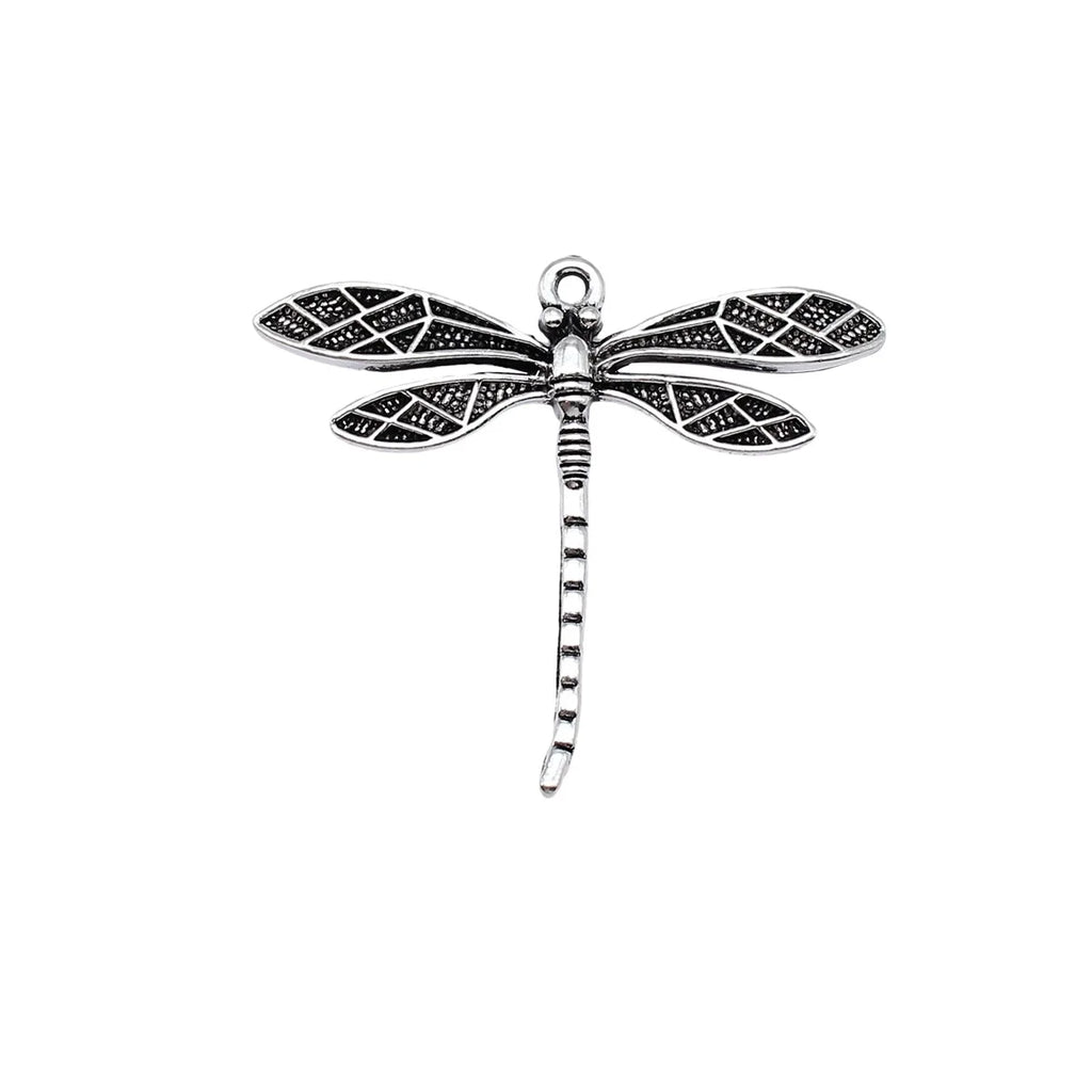 43x38mm 3.1g Antique Silver Zinc Alloy Dragonfly Charm Pendant for DIY Necklace Bracelet Jewelry Making