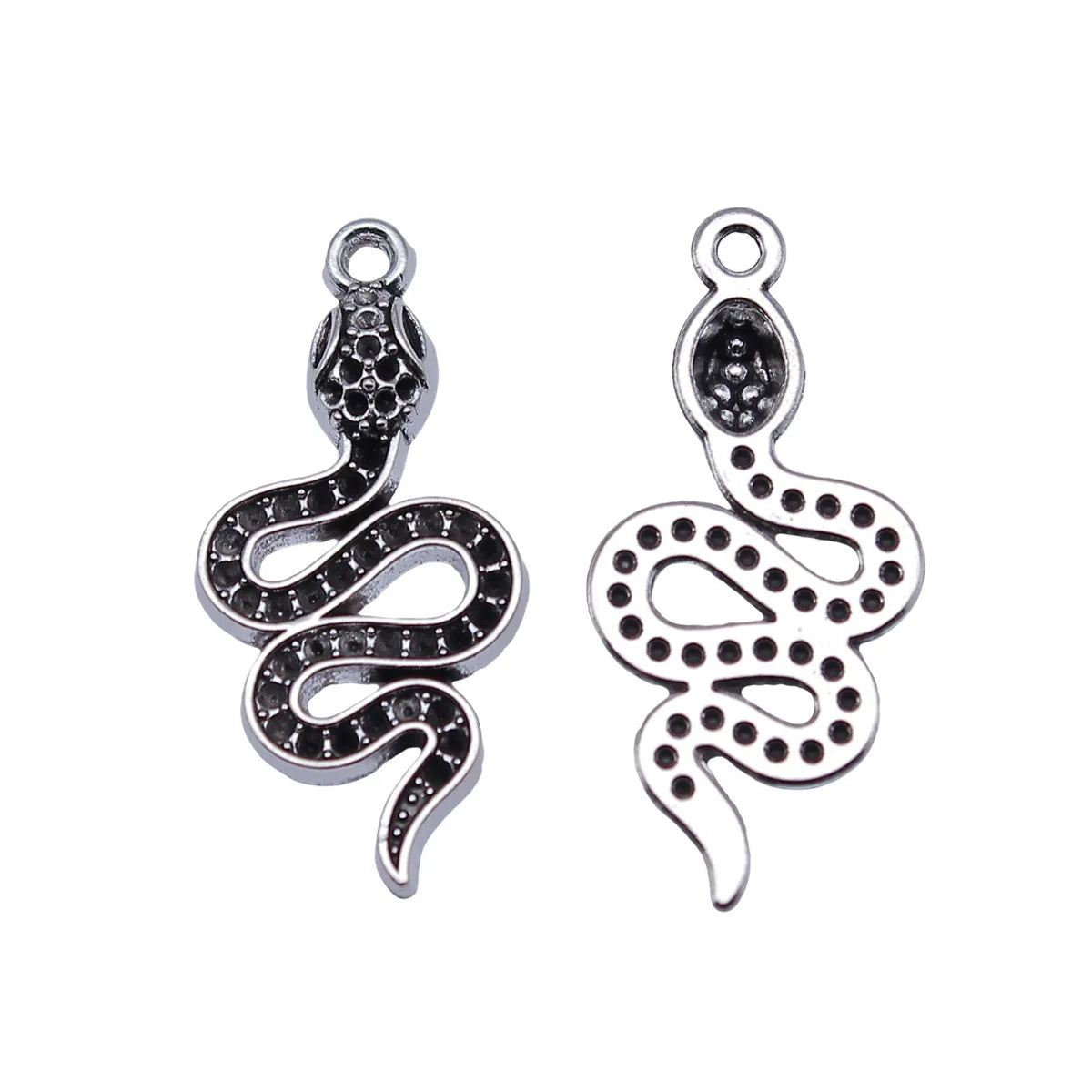 30x13mm 1.4g Antique Silver Zinc Alloy Snake Charm Pendant for DIY Necklace Bracelet Jewelry Making
