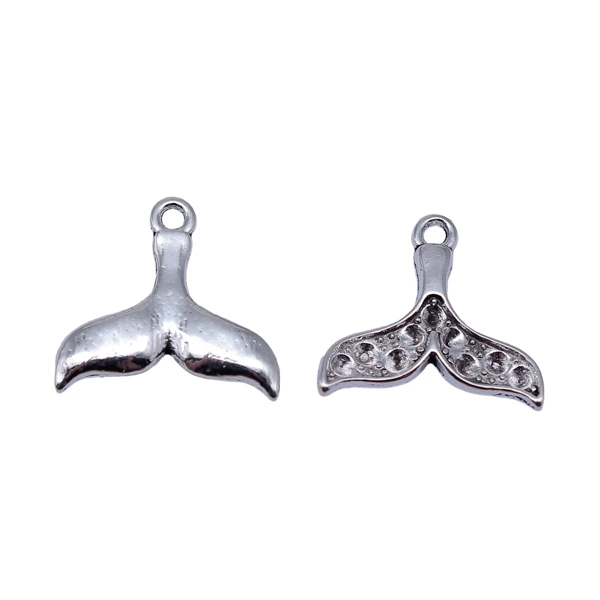 20x19mm 1.55g Antique Silver Zinc Alloy Fish Tail Charm Pendant for DIY Necklace Bracelet Making
