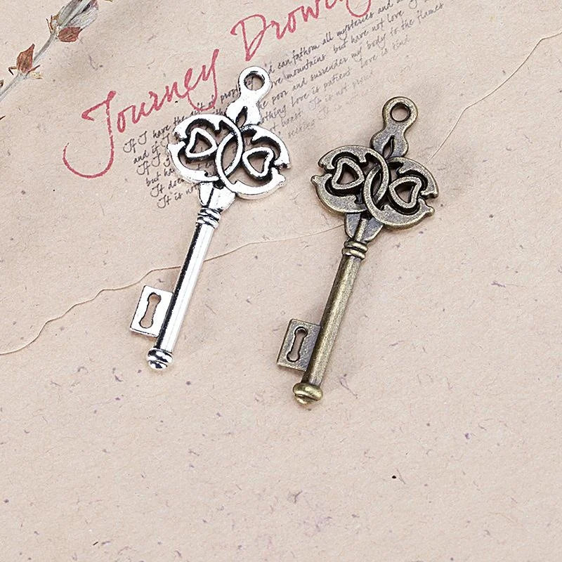 44x16MM Zinc Alloy Key Lock Charm Pendant for DIY Necklace Bracelet Jewelry Making