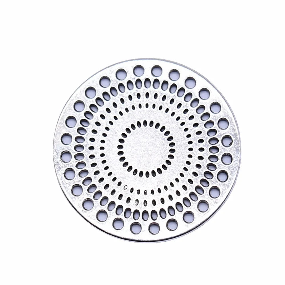 29x29mm 3.9g Multicolor Zinc Alloy Round Flower Filigree Charm Pendant for DIY Jewelry Making