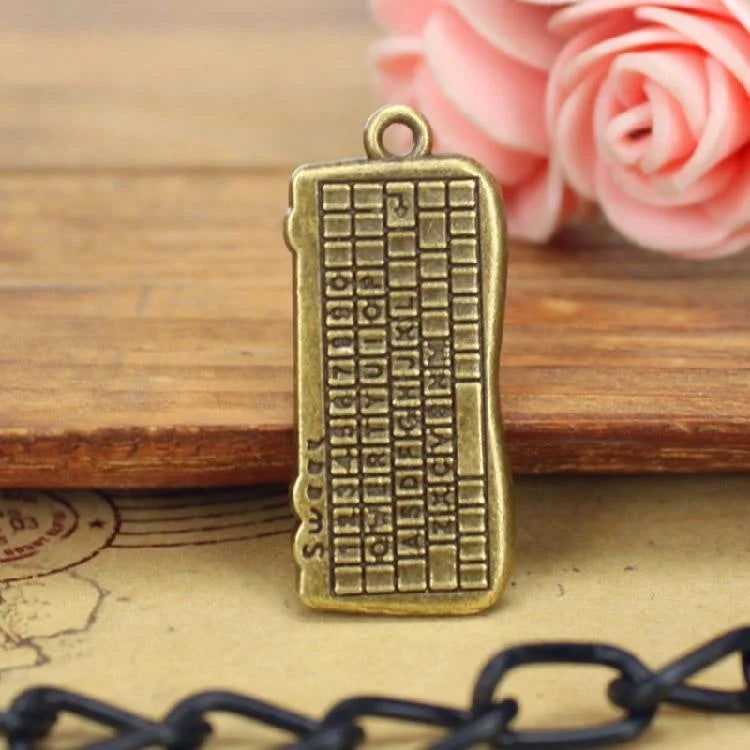 32x14MM Antique Silver Zinc Alloy Charm Pendant for DIY Necklace Bracelet Jewelry Making