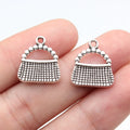 16x15mm 1.5g Antique Silver Zinc Alloy Handbag Charm Pendant for DIY Bracelet Necklace Jewelry