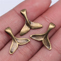 16x16mm 0.7g Multicolor Zinc Alloy Whale Tail charm pendant for necklace bracelet DIY jewelry making