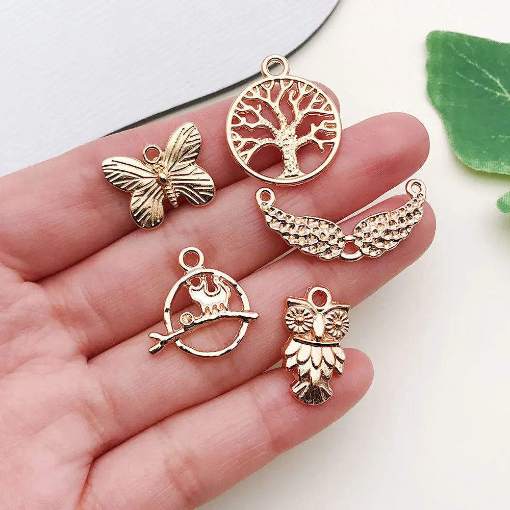 KC Gold Zinc Alloy Vintage Charm Pendant for DIY Bracelet Necklace Jewelry Making