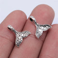 14x13mm 0.65g Antique silver zinc alloy Whale Tail charm pendant for ocean jewelry DIY making