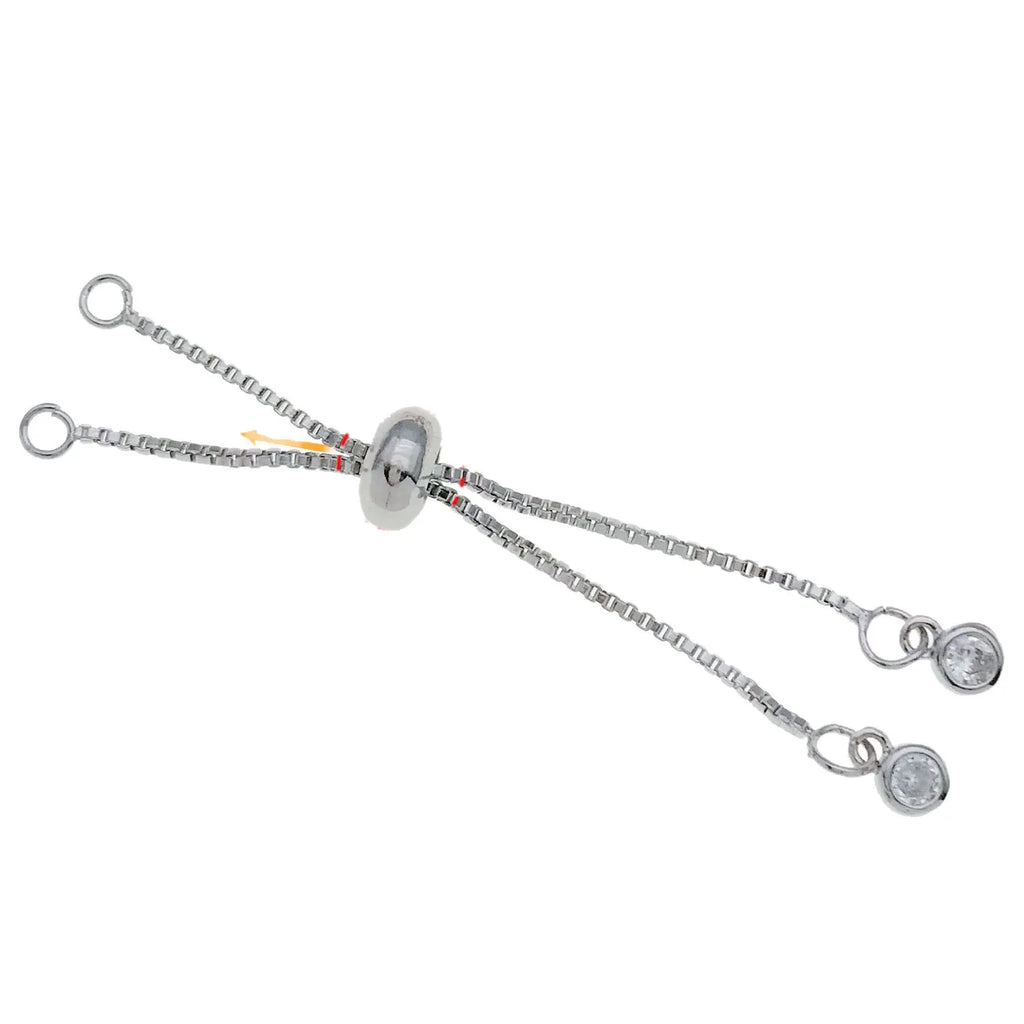 Silicone O Chain Slider Adjustable Extension Chain for DIY Bracelet Jewelry Making