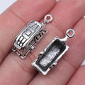 27x8mm 3.5g Antique Silver Zinc Alloy RV Camper Charm Pendant for DIY Travel Jewelry Making