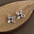 Elegant Designer Resin Copper Flower Stud Earrings With Silver Plated Pins