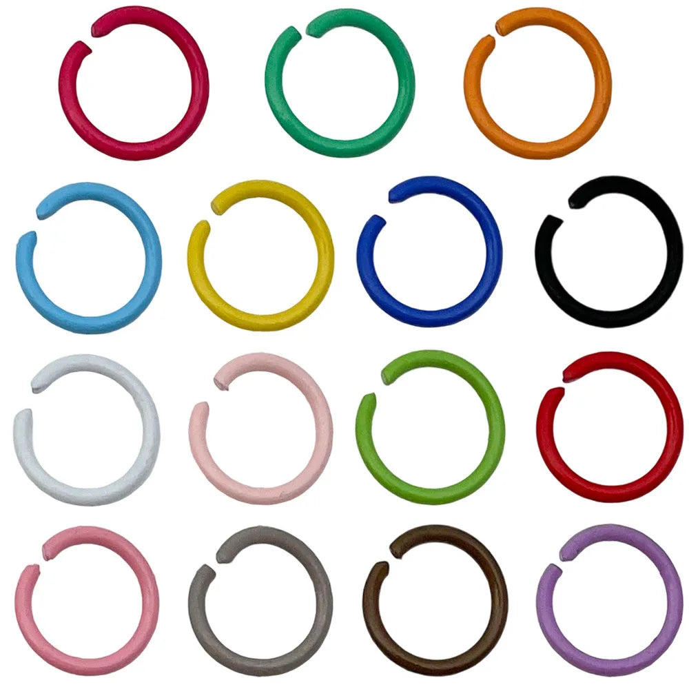 Candy Color Painted Iron Round Open Jump Rings C Rings for DIY Jewelry Connectors