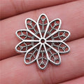 25x25mm 1.8g Multicolor Zinc Alloy Flower Spacer Beads for DIY Bracelet Necklace Making