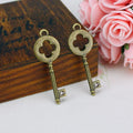 40x14MM Antique Silver Zinc Alloy Flower Key Lock Charm Pendant for DIY Necklace Bracelet Jewelry Making