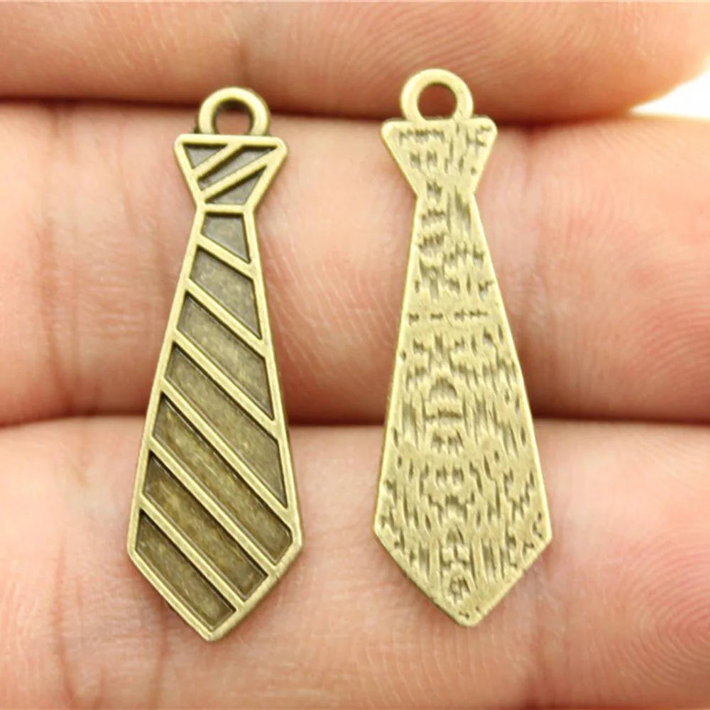 30x9mm 1g Multicolor Zinc Alloy Necktie Charm Pendant for DIY Necklace Bracelet Jewelry Making