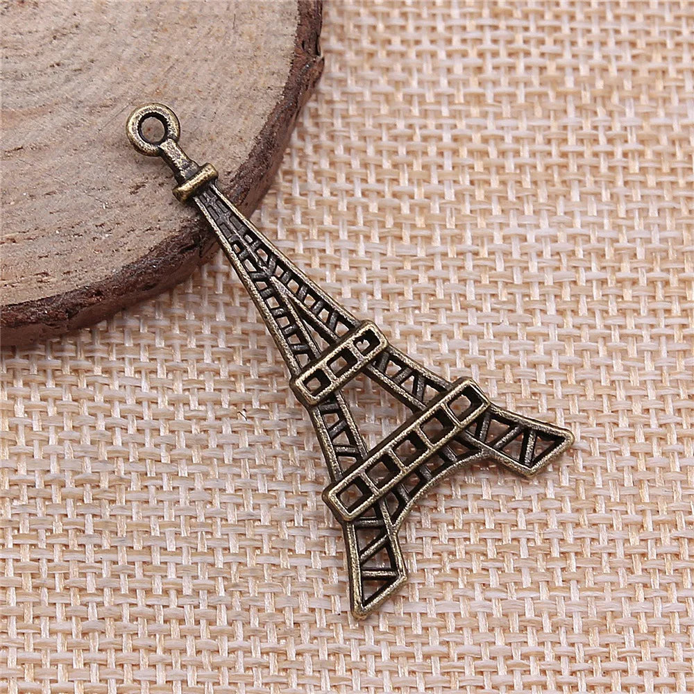 44x24mm 3.1g Multicolor Iron Eiffel Tower Charm Pendant for DIY Necklace Bracelet Jewelry Making