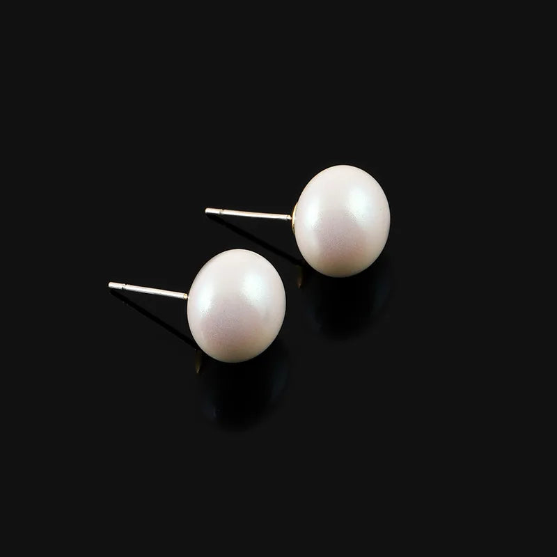 Elegant Round Pink Pearl Alloy Spiral Stud & Clip On No Piercing Sweet Minimalist Women's Earrings