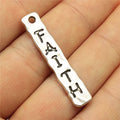 39x7mm 2.2g Antique Silver Zinc Alloy faith Word Tag Letter Charm Pendant for DIY Jewelry Making