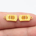 16x7.7x1.6mm 0.76g Bright Gold Zinc Alloy Abacus Charm Pendant for DIY Necklace Bracelet Jewelry Making